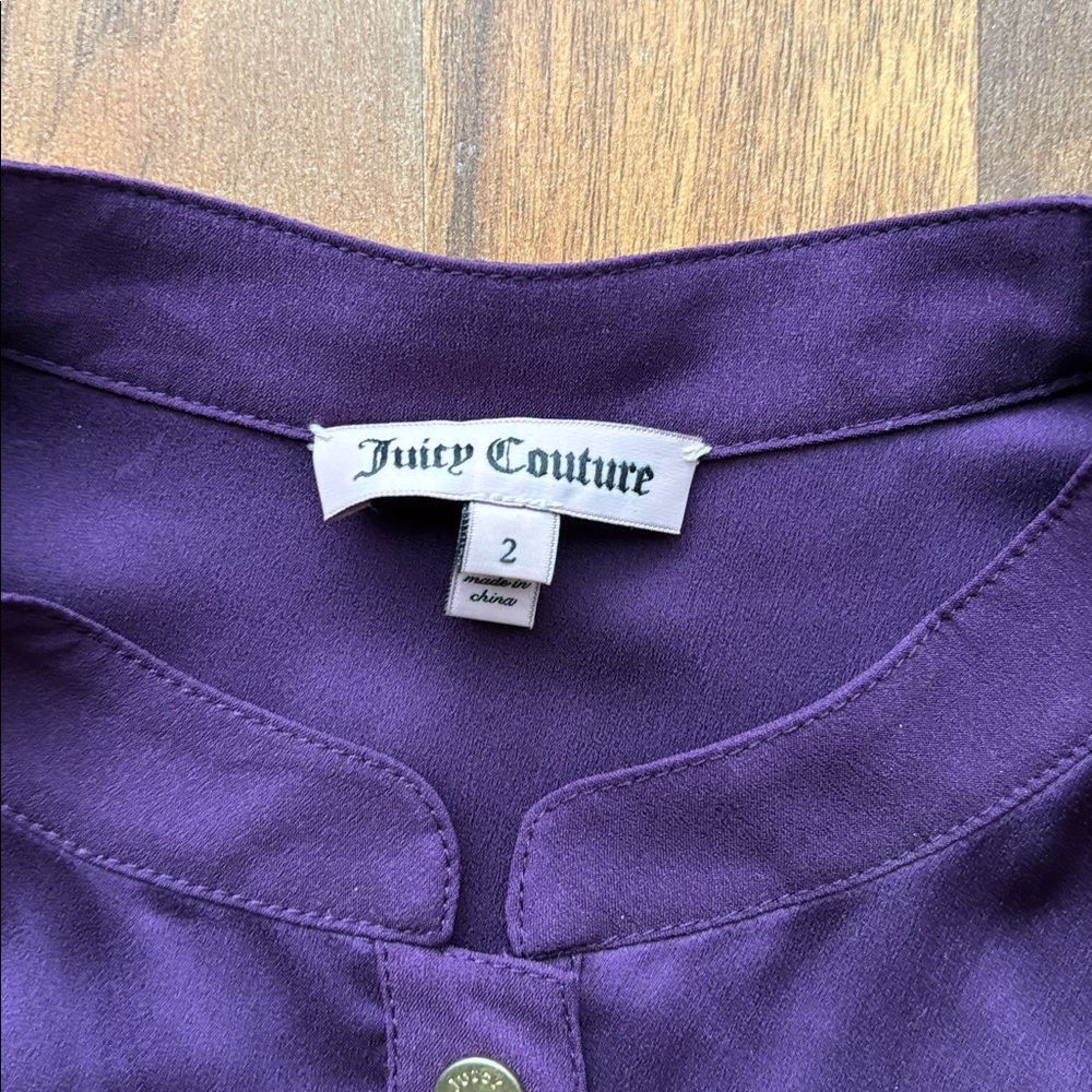 Juicy Couture Woman’s Size 2 Deep Purple Long Sleeve Dress - Picture 2 of 10